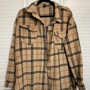 Missguided Oversized Plaid Shacket - US Size 4